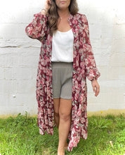 Load image into Gallery viewer, Magenta Floral Maxi/Duster
