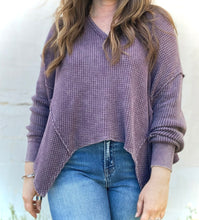Load image into Gallery viewer, Waffle Knit Amethyst Top
